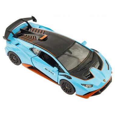 Детская автомодель Lamborghini Huracan STO 64300 голубой масштаб 1:32  фото №4