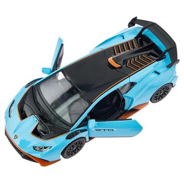 Детская автомодель Lamborghini Huracan STO 64300 голубой масштаб 1:32  фото №2