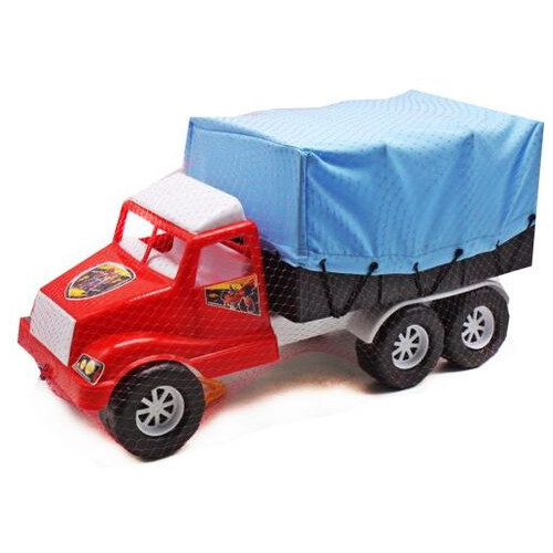 Вантажівка з тентом червона синя (5009) фото №1