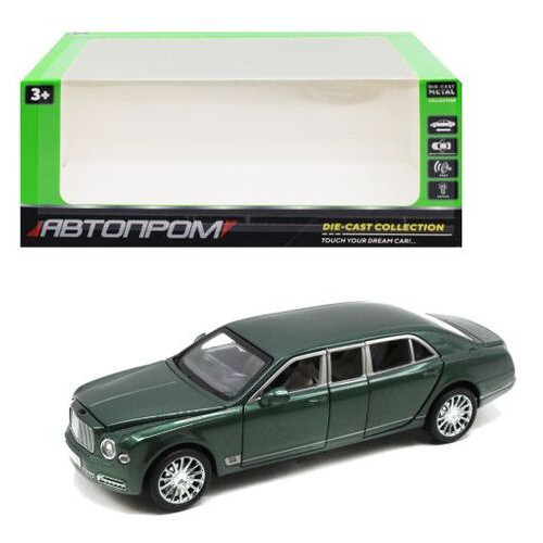 Інерційна машинка Автопром Bentley зелена (7694) фото №1