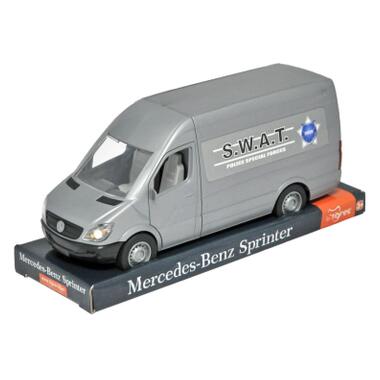Спецтехника Tigres Mercedes-Benz Sprinter грузовой (серый) на планшетке (39703) фото №1