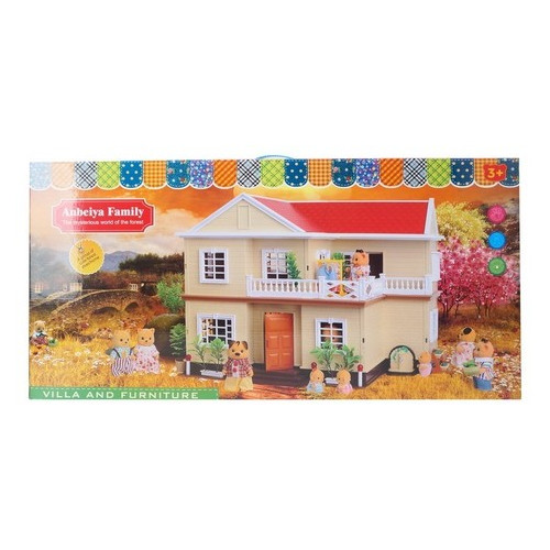 Ігровий будиночок Huada Toys Тварини флоксові Happy Family з меблями 1514 фото №1