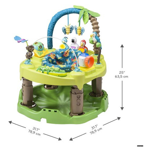 Игровой детский развивающий центр Evenflo ExerSaucer® Triple Fun Amazon Зеленый с голубым (032884179305) фото №5