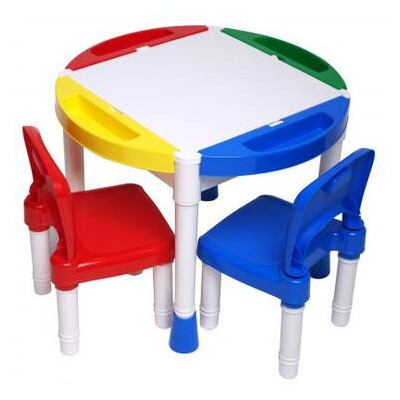 Дитячий стіл Microlab Toys Конструктор Ігровий Центр 2 стільці (GT-14) фото №1