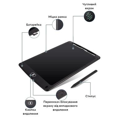 Дитячий графічний планшет Semi LCD Writing Tablet для малювання з пером 8.5-дюймів Чорний фото №4