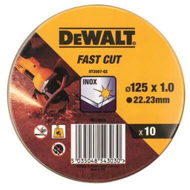 Круг відрізний DeWALT INOX нержавіюча сталь/листовий метал 125x22.23x1.0 мм 10 шт (DT3507) фото №1