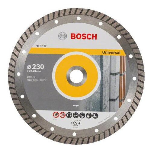 Диск алмазний Bosch Standard for Universal Turbo 230-22.23 (2.608.602.397) фото №1