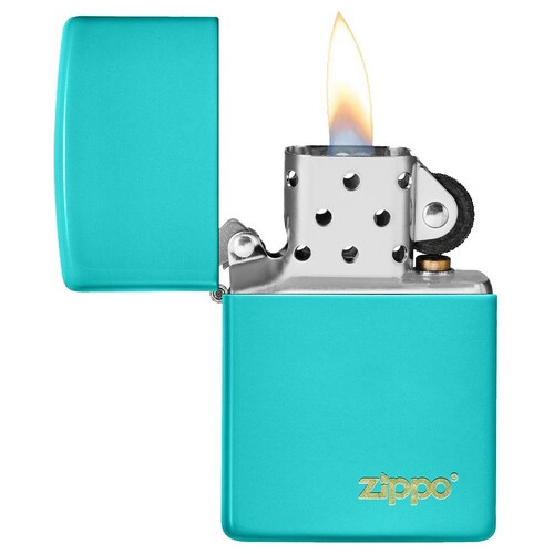 Запальничка Zippo Flat Turquoise Zippo Lasered Бірюзова (49454 ZL) фото №6