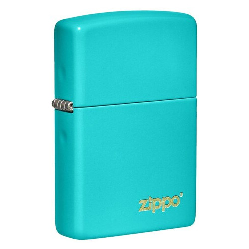 Запальничка Zippo Flat Turquoise Zippo Lasered Бірюзова (49454 ZL) фото №1