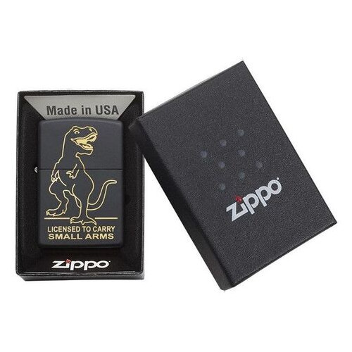 Бензинова запальничка Zippo 218 Licensed to Carry Design Чорна (29629) фото №5