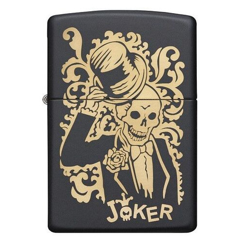 Запальничка бензинова Zippo Joker Чорна з малюнком (29632) фото №1