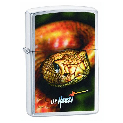 Запальничка бензинова Zippo Mazzi-Snake Срібляста матова з малюнком (24446) фото №2