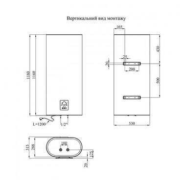 Водонагреватель Kroner Flacher K100F2-D с сухим ТЭНом CV031152 фото №2