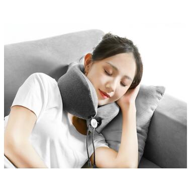 Подушка підголовник LF Massage sleep neck pillow Gray фото №2