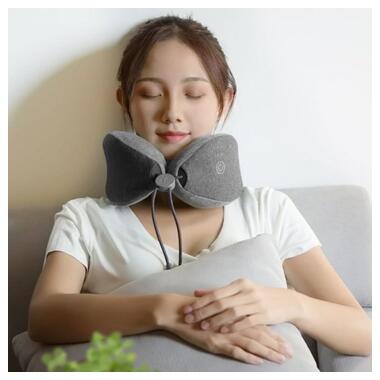 Подушка підголовник LF Massage sleep neck pillow Gray фото №4