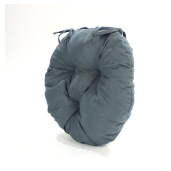 Кругла подушка на стілець МІ0008 40см борт 7см Еней-Плюс, колір: сірий фото №2