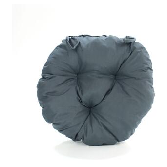 Кругла подушка на стілець МІ0008 40см борт 7см Еней-Плюс, колір: сірий фото №1
