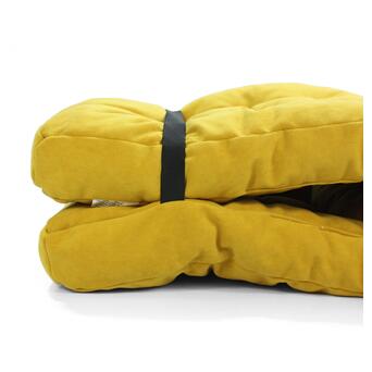 Подушка на крісло Н0111 50х100см борт 7см Еней-Плюс, колір: жовтий фото №3