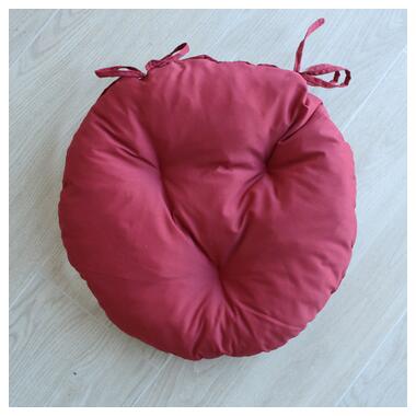 Кругла подушка на стілець МІ0004 40см борт 7см Еней-Плюс, колір: червоний фото №5