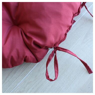 Кругла подушка на стілець МІ0004 40см борт 7см Еней-Плюс, колір: червоний фото №6