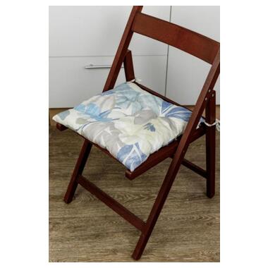 Подушка на стілець 40х40 Блакитні Квіти ТМ Прованс 030950 (4823093449718) фото №4