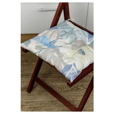 Подушка на стілець 40х40 Блакитні Квіти ТМ Прованс 030950 (4823093449718) фото №3
