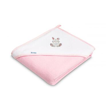 Дитячий махровий рушник 100*100 см Sensillo Frotte Кролик рожевий SILLO-41654 фото №1