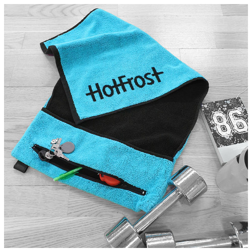 Рушник для фітнесу HotFrost 712408502 бірюзовий з чорним фото №5