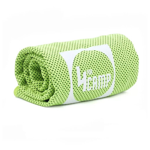 Охолоджуючий рушник для фітнесу та спорту 4CAMP із мікрофібри CT01 зелений 100*30см. фото №1