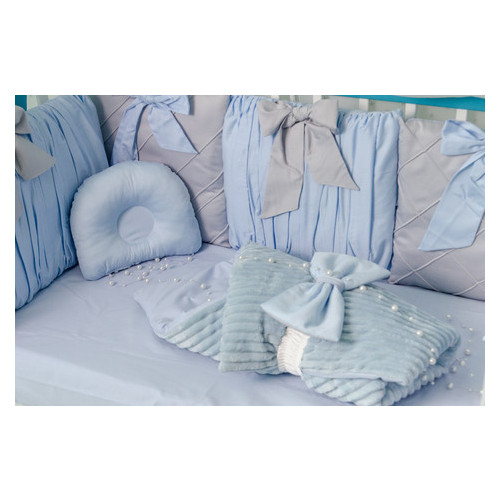 Комплект постельного белья для новорождённых Добрый Сон Шарм голубой (10-02) фото №1
