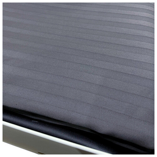 Комплект постільної білизни Євро ТАС Premium Basic Stripe антрацит фото №3