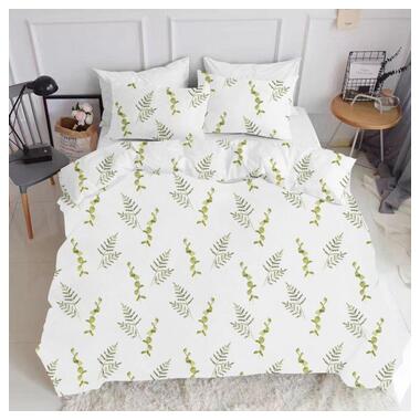 Комплект двуспального постельного белья Cosas FOLIAGE GREEN WHITE (4822052048061) фото №4