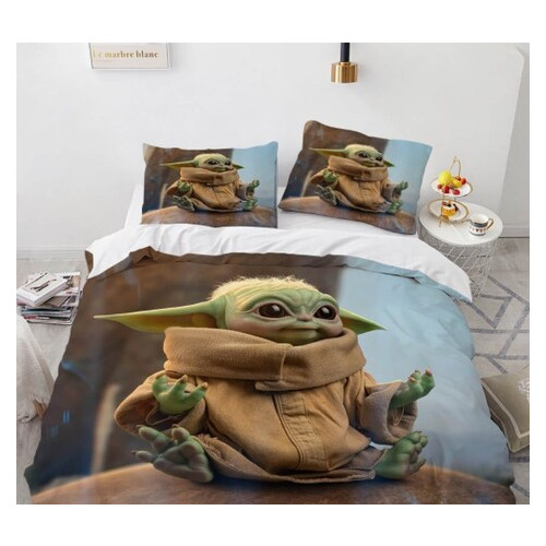 Комплект постільної білизни Neca 3D малюнок Yoda Master Йода Майстер №4 фото №1