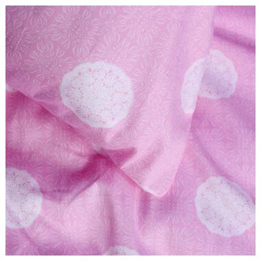 Комплект постільної білизни Сімейний розмір   С0207 Еней-Плюс,колір: рожевий, білий фото №2