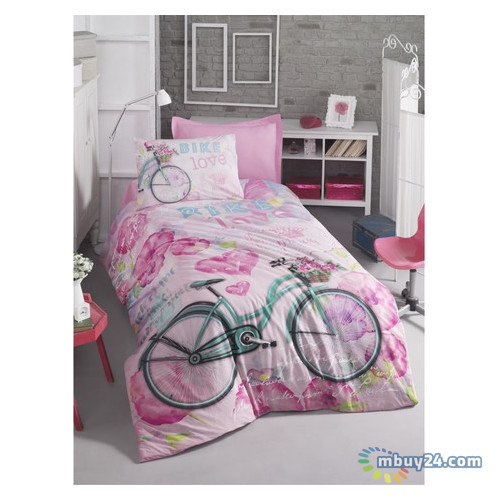Постільна білизна Cotton Box Bike Pembe полуторний Рожевий (08007772) фото №1