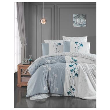 Комплект постільної білизни First Choice de luxe ранфорс кольоровий carmelia grey 200x220 (m017469) фото №1