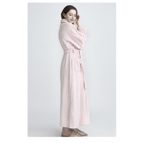 Халат жіночий плюшевий довгий RoseRoom XL рожевий фото №7