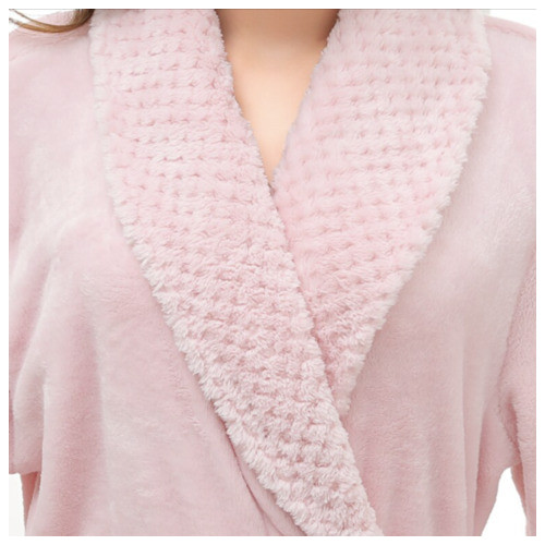 Халат жіночий плюшевий довгий RoseRoom XL рожевий фото №9
