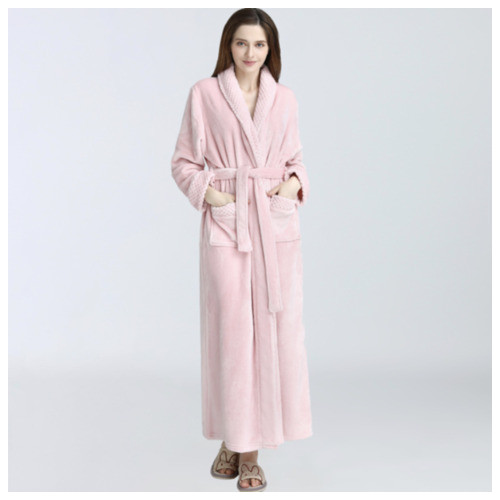 Халат жіночий плюшевий довгий RoseRoom XL рожевий фото №5