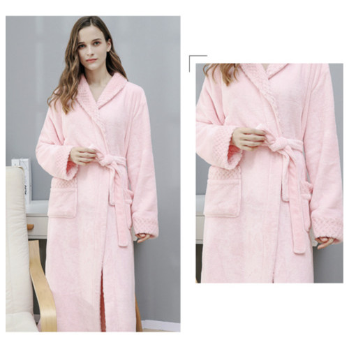 Халат жіночий плюшевий довгий RoseRoom XL рожевий фото №6