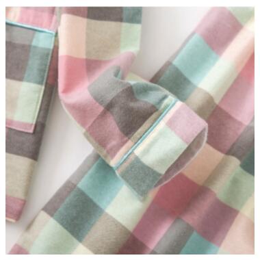 Тепла піжама жіноча Маршмеллоу Bsailen S рожевий у клітку фото №10