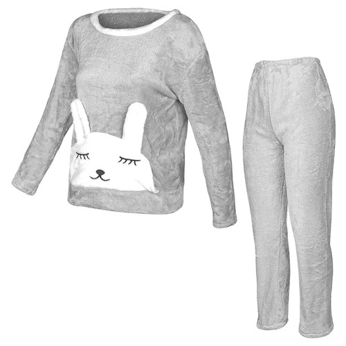Жіноча піжама Lesko Bunny Gray L фото №1