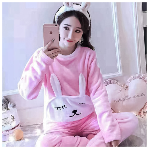 Жіноча піжама Lesko Bunny Pink XL фото №2