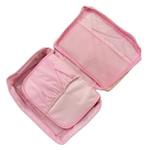 Набір Піжама та Косметичка дорожня жіноча Travel bag рожевий фото №6