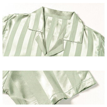 Атласна піжама костюм у смужку Едем JULYS SONG розмір L 46 оливковий фото №3