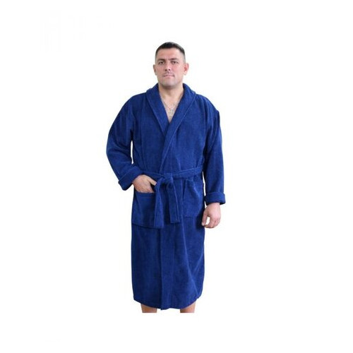 Чоловічий махровий халат прованс синій XL 011235 (4823093409514) фото №1