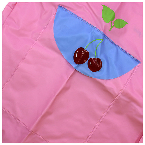 Плащ-дощовик дитячий Lesko 615 Cherry Pink розмір L водонепроникний з місцем під прозорий рюкзак фото №4