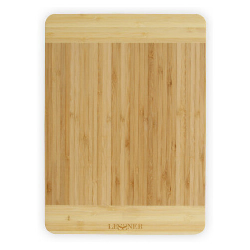 Дошка кухонна прямокутна бамбук 34х24х1,8см Lessner 10300-34 фото №1