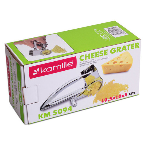 Тертка механічна Kamille 5094 для сиру 19,5*10*8 см фото №6