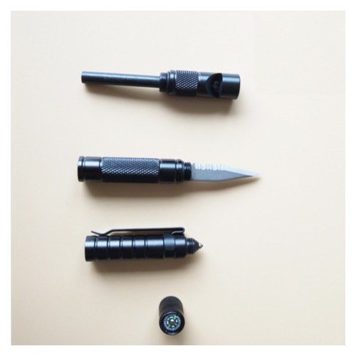 Мультитул LifeFLUX у вигляді ручки з ножем 5 предметів RovTop чорний (1824-2019) фото №4